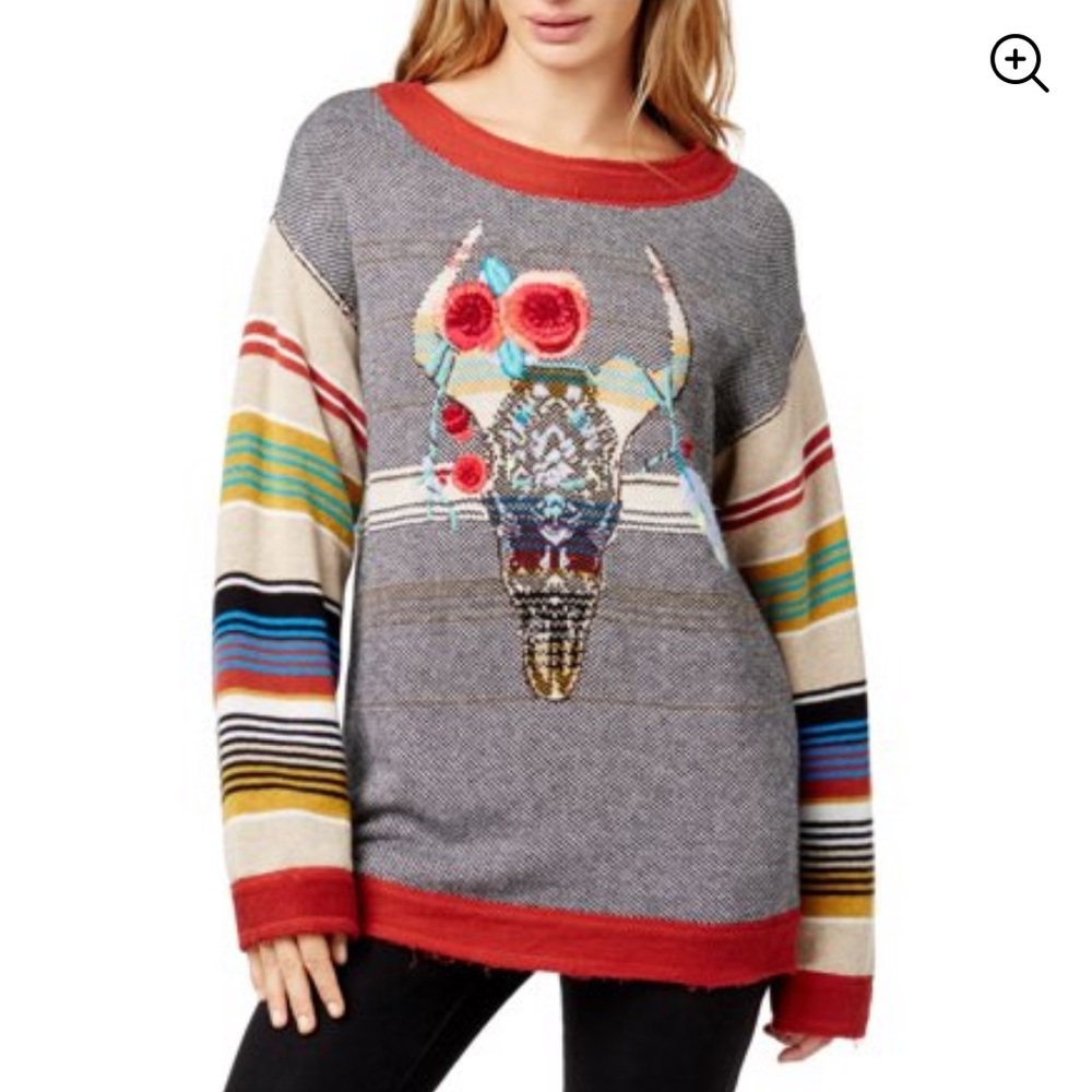 Free People - Desert Rose embroidered sweater